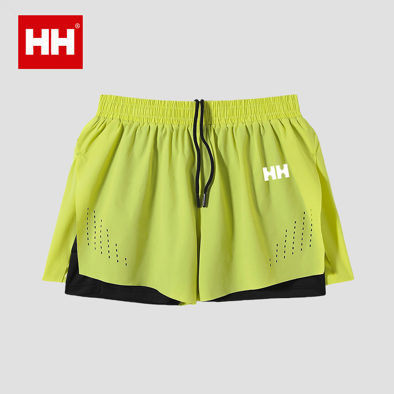 官方正品HH运动短裤男女25夏季速干裤三分裤带内衬健身训练跑步裤
