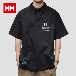 Polo衫 t恤 HH美式 短袖 官方正品 宽松衬衣休闲衬衫 男士 复古工装 夏季
