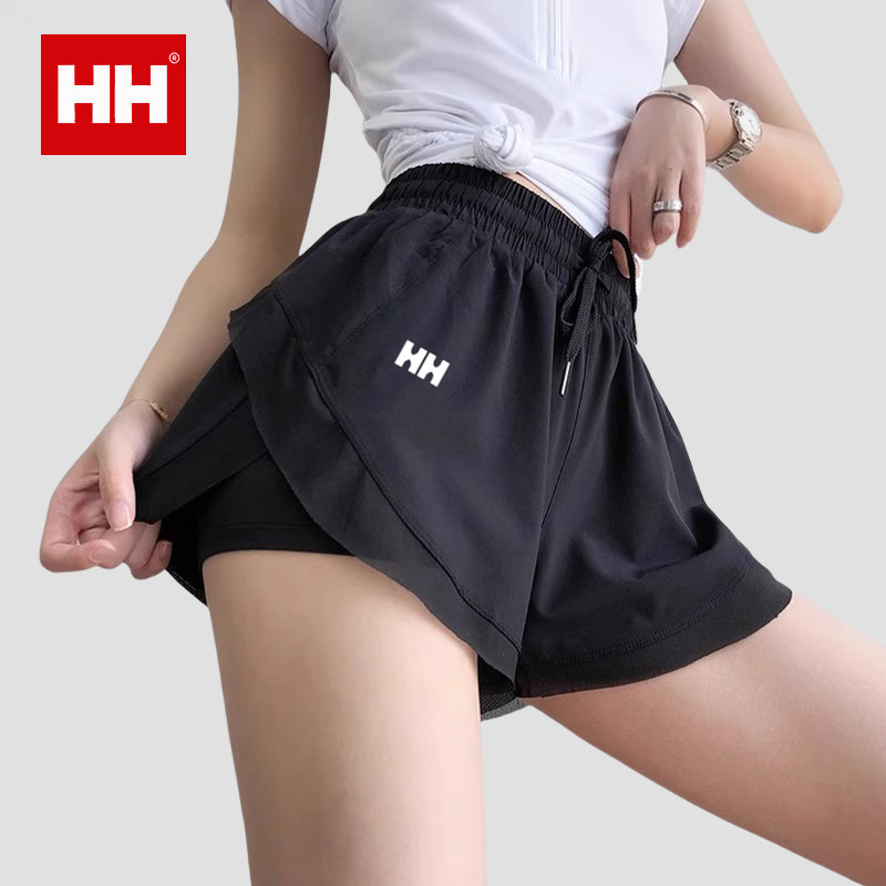 官方正品HH运动短裤女款夏季速干跑步健身裤防走光高腰舞蹈瑜伽裤