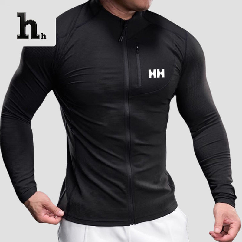 正品HH25夏新男款设计师联名款弹力速干立体剪梭织外套骑行服