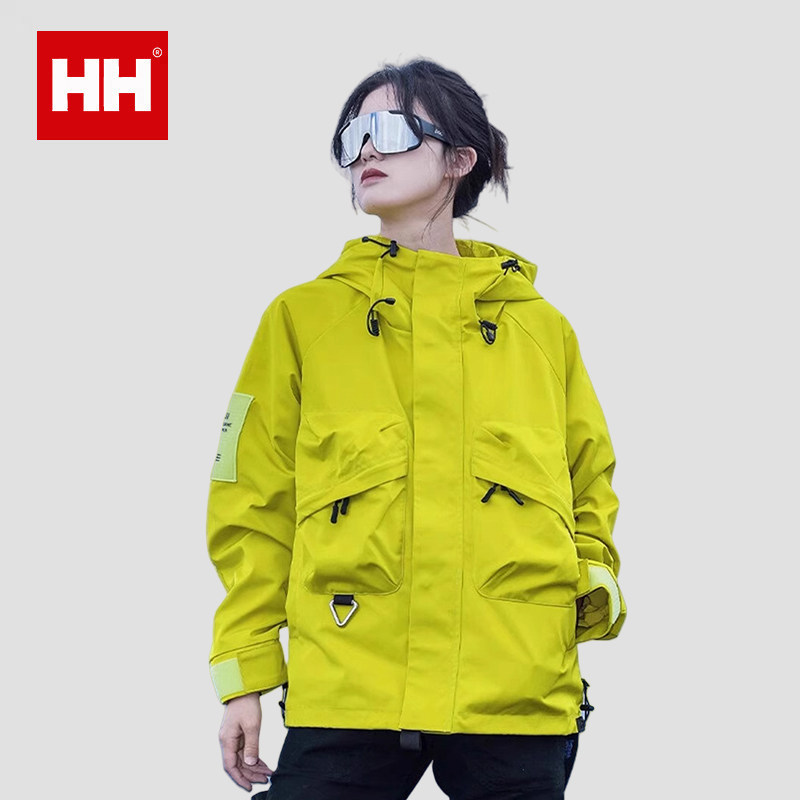 官方正品HH户外冲锋衣女2025新款春秋防风防水登山服外套男款连帽