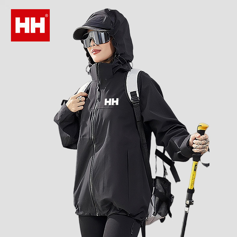 正品HH硬壳冲锋衣女防风小个子滑雪服户外透气爬山外套瑜伽服