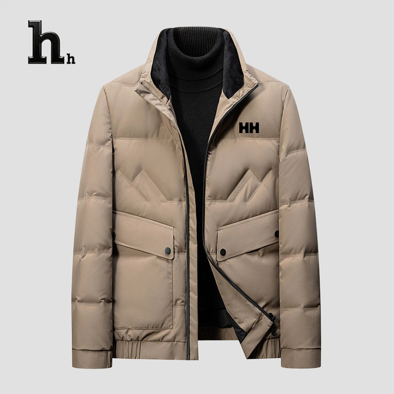 官方正品HH冬季羽绒服男新款户外防风立领鸭绒服加厚保暖短款外套