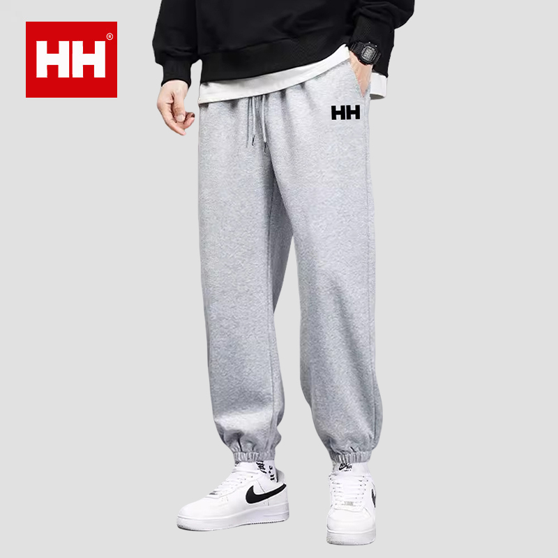 官方正品HH男款春秋宽松百搭休闲裤纯棉针织运动裤男士束脚长卫裤