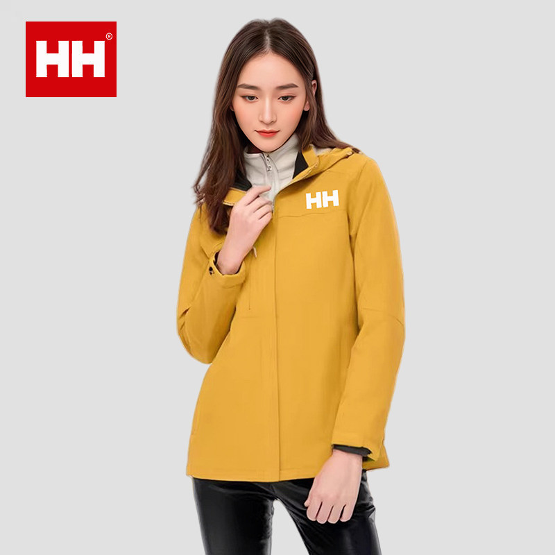 官方正品HH冲锋衣男女三合一两件套秋冬季户外防风防水可拆卸外套