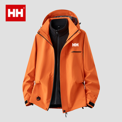 官方正品HH户外防风防水冲锋衣男三合一可拆卸登山服情侣运动外套