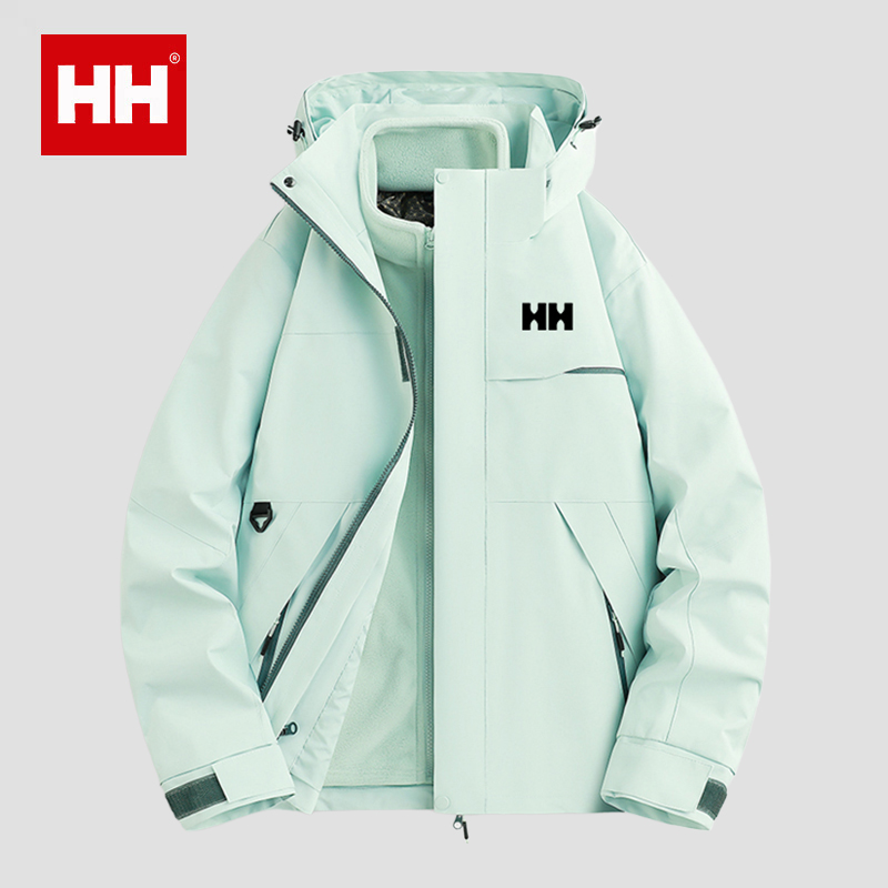 官方正品HH冲锋衣女三合一2025新款秋冬季保暖户外防风防水外套男