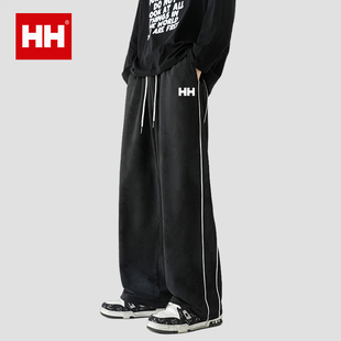 官方正品HH扎染裤子男款春秋宽松百搭直筒脏脏裤运动阔腿休闲长裤
