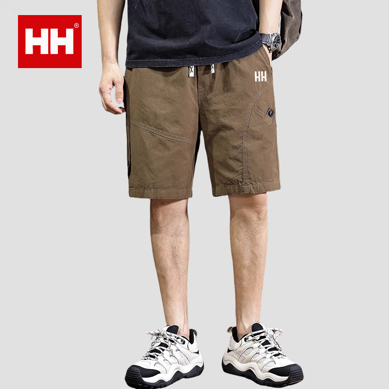 官方正品HH夏季纯棉薄款宽松短裤男士2025新款工装五分裤休闲中裤,男装,短裤,淘宝优惠券,粉丝福利购,淘宝优惠卷