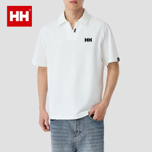 正品HH冰丝凉感速干polo衫男款夏季半袖t恤短袖宽松上衣服