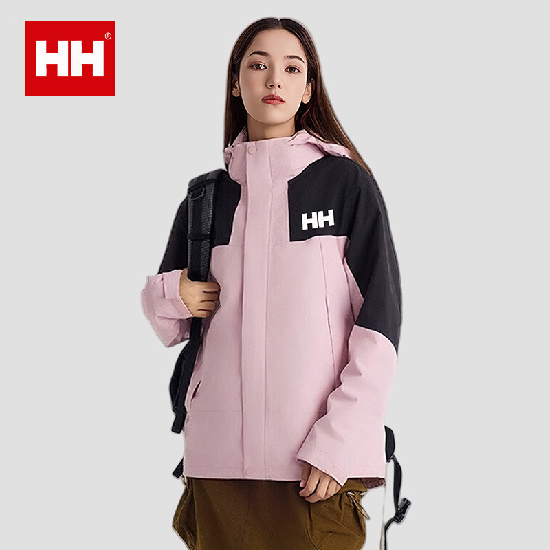 官方正品HH羽绒冲锋衣男女款冬季高太尔户外保暖三合一防风水外套