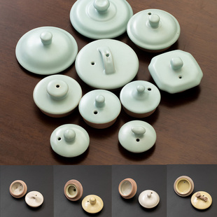 一个装汝窑开片粉青青色米黄开片企鹅西施石瓢家用茶壶杯盖子配件