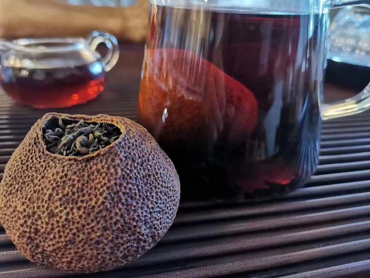 生晒小青柑茶广东新会陈皮壳/自家制作柑普茶生晒干柑壳