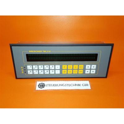DRESCHER TM210 Sistema De Control - Pantalla De Texto