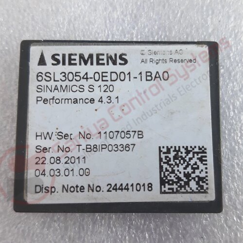 SIEMENS 6SL30540ED011BA0 SINAMICS S 120 COMPACTFLASH CARD