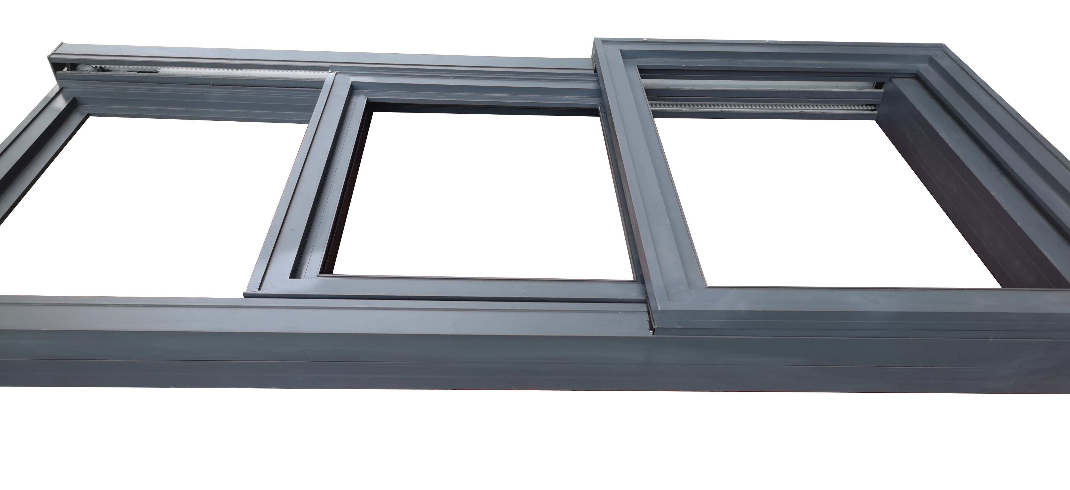 成都铝合金加厚重叠电动平移天窗楼梯口屋顶阳光房地下室天窗定制