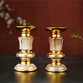招财进宝烛台陶瓷佛供灯家用蜡烛台酥油灯盏蜡台佛前供佛灯座财神