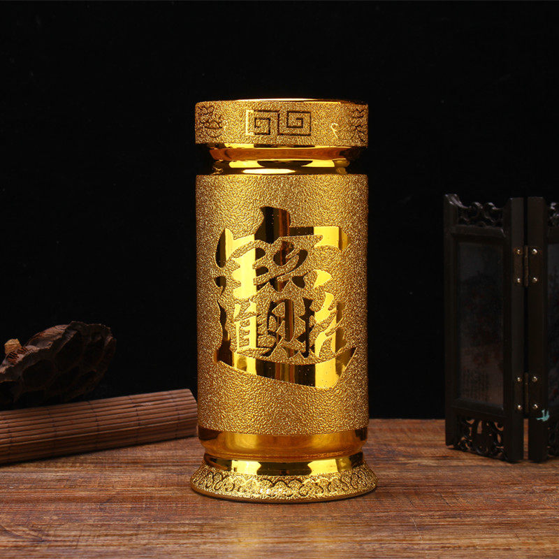 陶瓷收纳中式佛台香筒