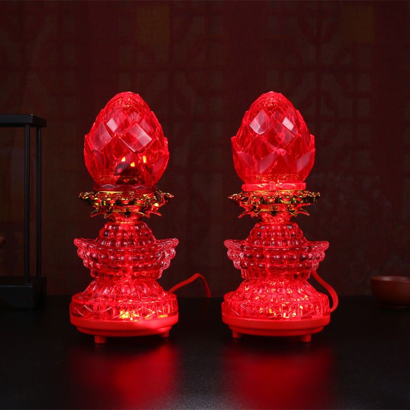 仙家供灯水晶佛供灯led佛堂灯佛灯新款家用莲花灯招财财神灯