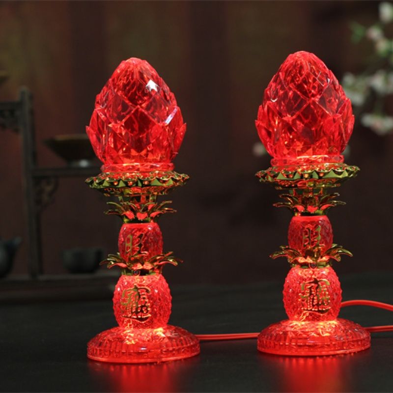 家用LED财神灯 电蜡烛台佛灯供仙家招财灯贡品灯仙堂佛堂长明灯