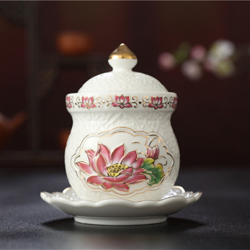 佛具用品财神关公仙堂供杯莲花