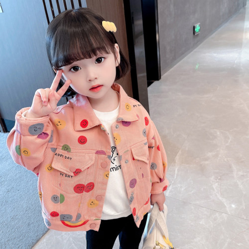 女宝宝卡通纯棉网红牛仔外套休闲