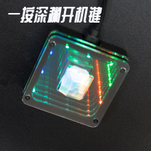 一按深渊创意台式主机开机键机箱桌面外接开机延长线男友礼物