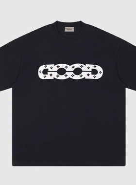 新款GOOD印花字母T恤朱志鑫老白同款国潮短袖男女宽松半袖夏季潮