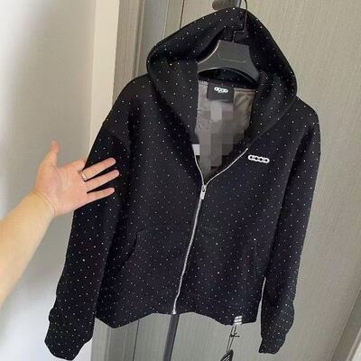 纯原GOODBRAND星空烫钻开衫连帽卫衣男女重磅满天星痞帅早秋外套
