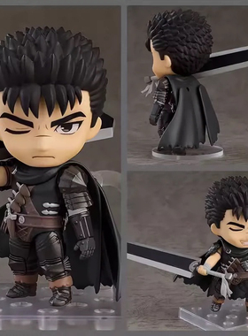 现货粘土人剑风传奇格斯黑色剑士2134#Q版可动可换脸公仔手办模型