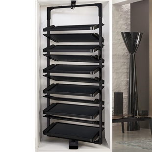 柜内旋转鞋架360度伸缩推拉鞋子收纳鞋柜五金配件定制订做