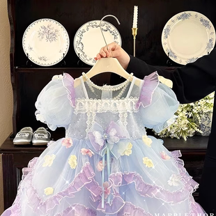 礼服宝宝甜美连衣裙洋气洛丽塔蓬蓬裙爆款 女童公主2025裙儿童新款