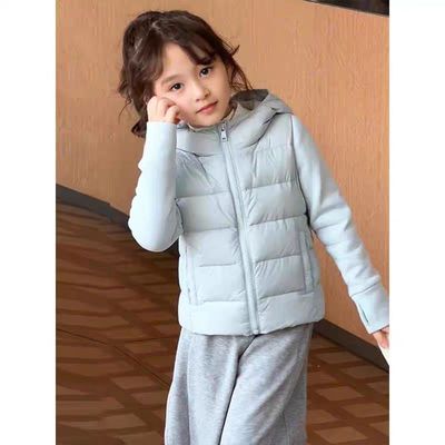 冬季新款儿童保暖连帽修身棉外套