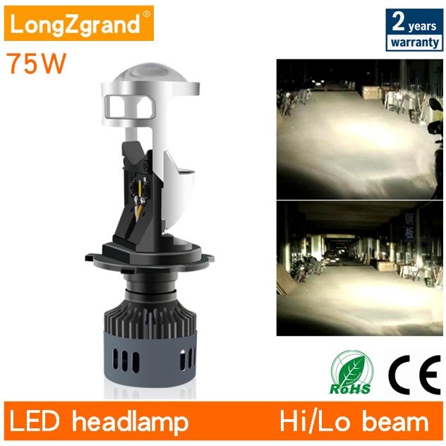 SYM 厦杏 三阳机车 中华T2 XS250-2大灯 LED 三爪H4远近光灯泡