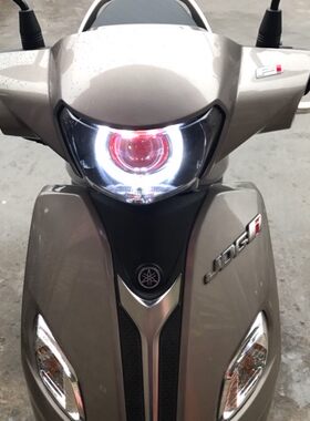 林海雅马哈LYM100 JOG巧格i125福喜大灯氙气灯透镜天使恶魔眼总成