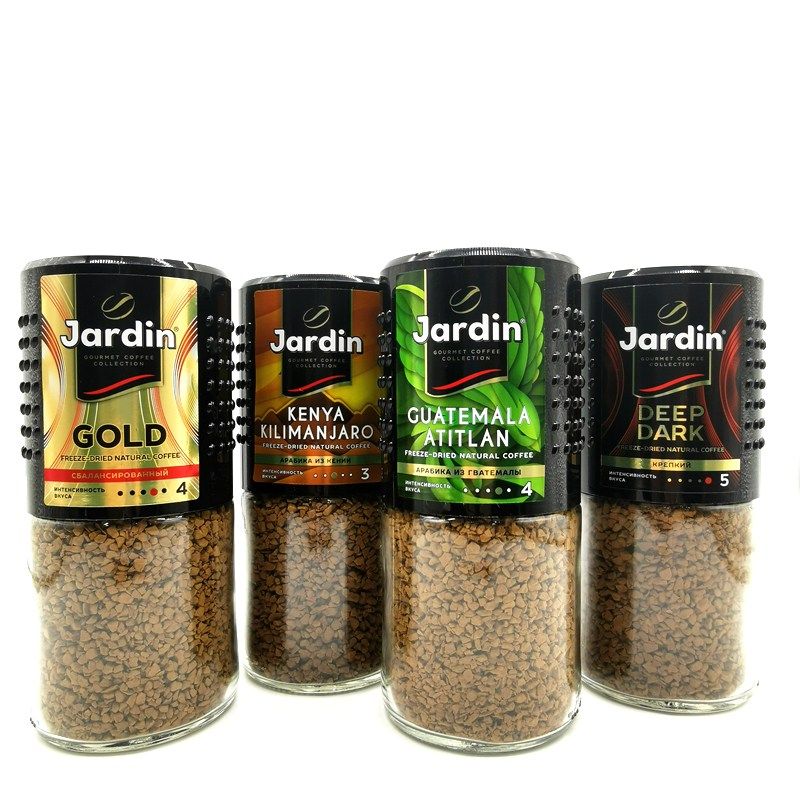 俄罗斯进口jardin瓶装火苗咖啡 速溶冻干浓郁颗粒纯黑咖啡95g