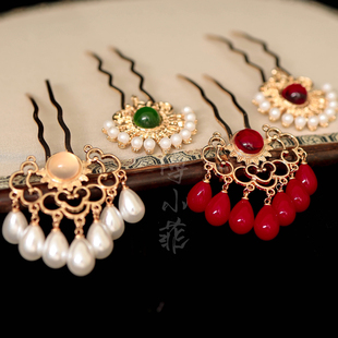 【傅小菲】多宝珍珠发钗汉服百搭复贵华丽配饰 唐制明制好物