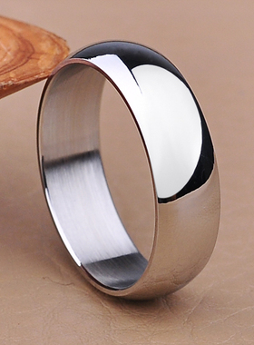 潮男戒指男士韩版个性毕业圆形