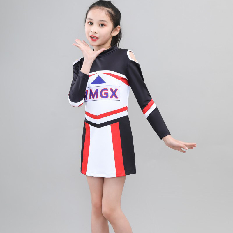 啦啦操服装女童长袖演出服