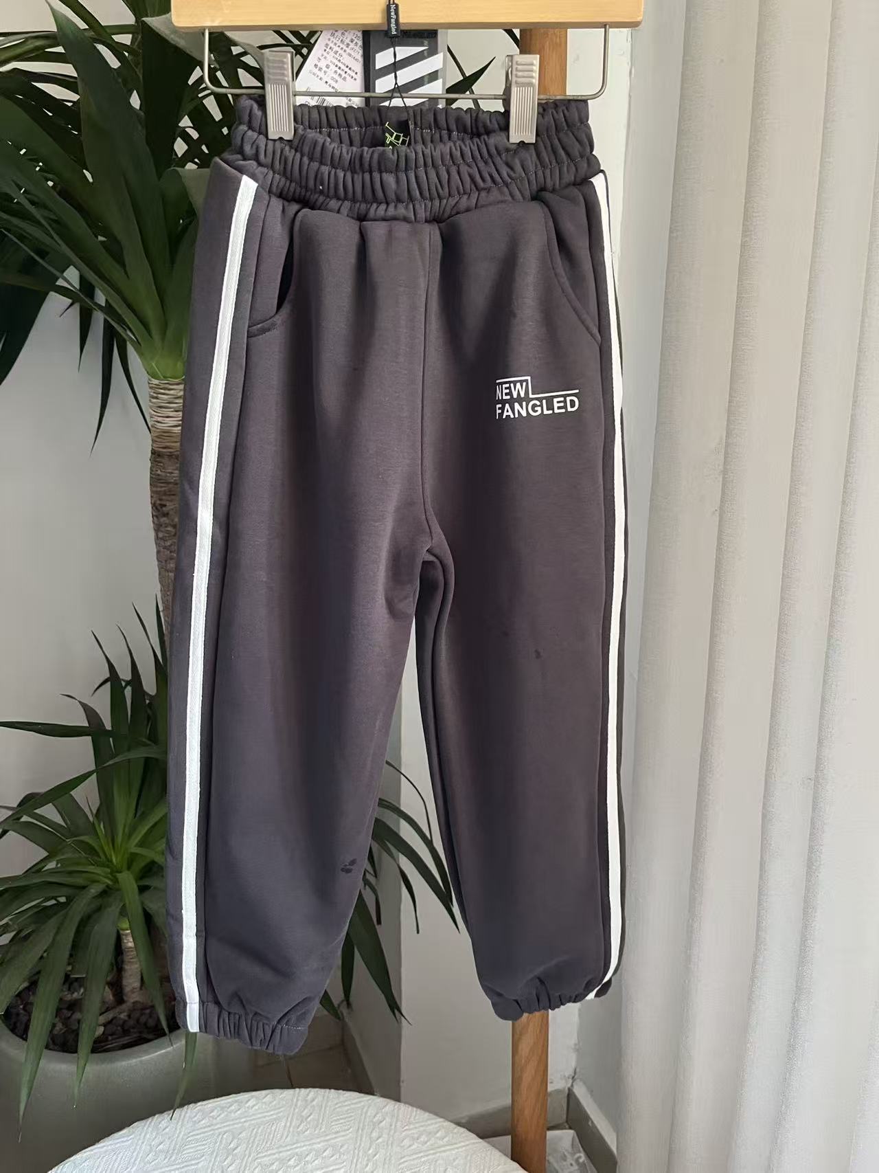 清仓NF加绒儿童男女秋冬新款爆款百搭同款卫裤长裤