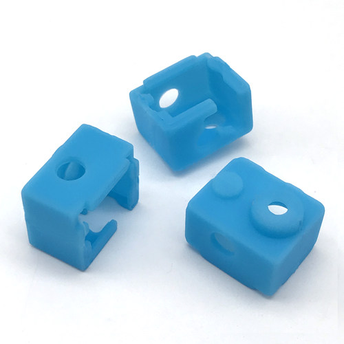 3D打印机配件 E3DV6新款加热块铝块硅胶套耐高温280度 蓝色保护套