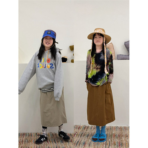 女中大童工装直筒半身裙街头风