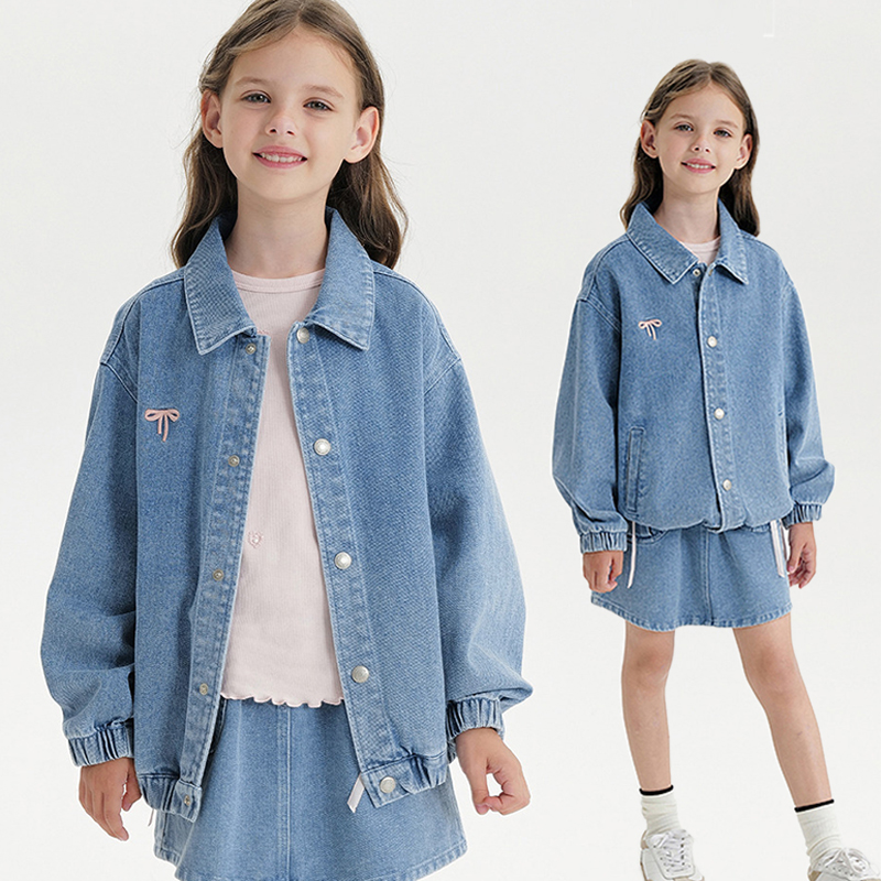 小个子韩系牛仔外套大童休闲上衣