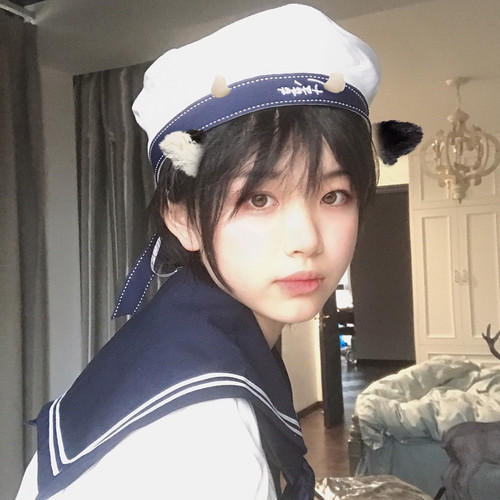 日本校供软妹学院风平顶贝雷帽