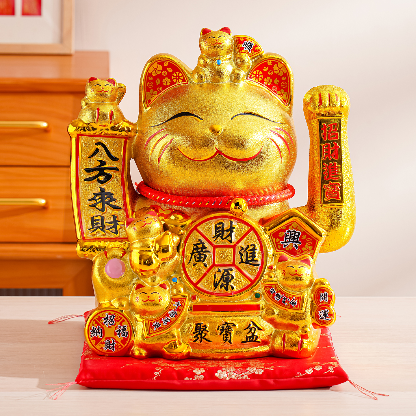 招财猫自动摇手家居客厅玄关装饰品摆件乔迁新居招发财猫2025新款