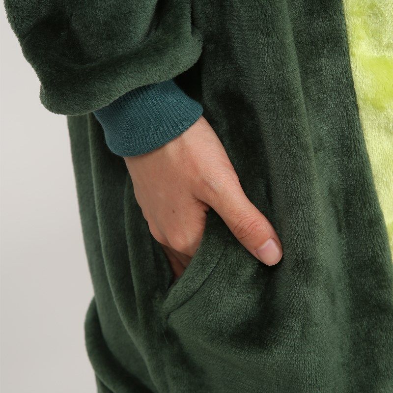 。春春春季成年男加绒加厚可爱动物小恐龙卡通动漫连体睡衣女珊