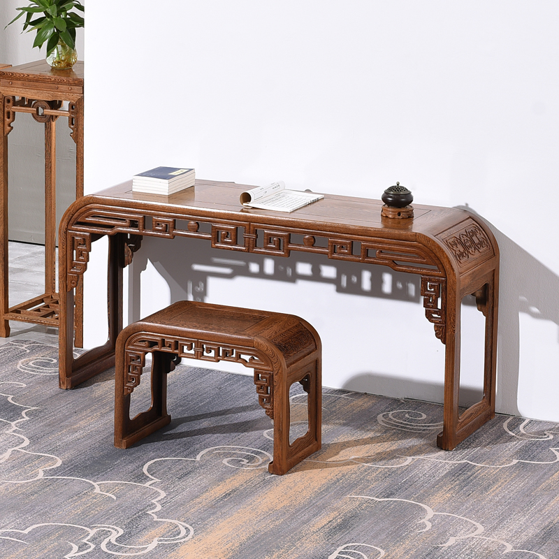 红木家具鸡翅木琴桌中式实木仿古