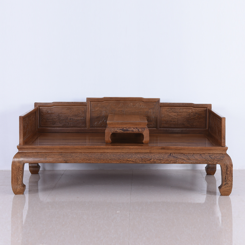 红木家具鸡翅木罗汉床中式实木