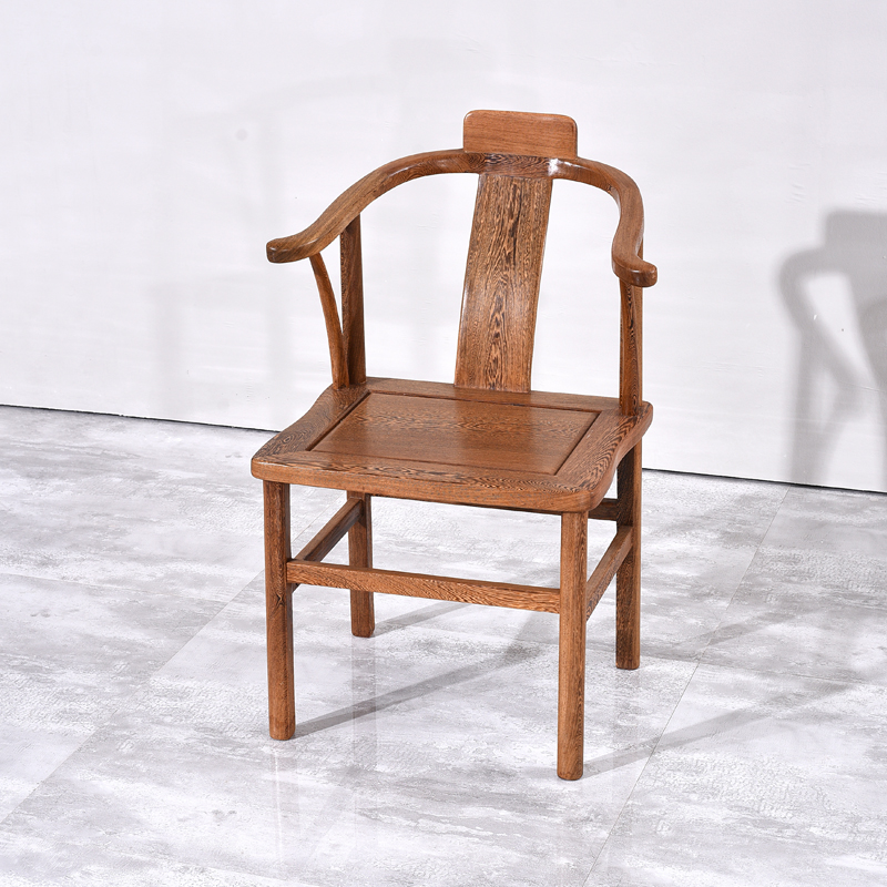 红木家具鸡翅木小圈椅中式实木
