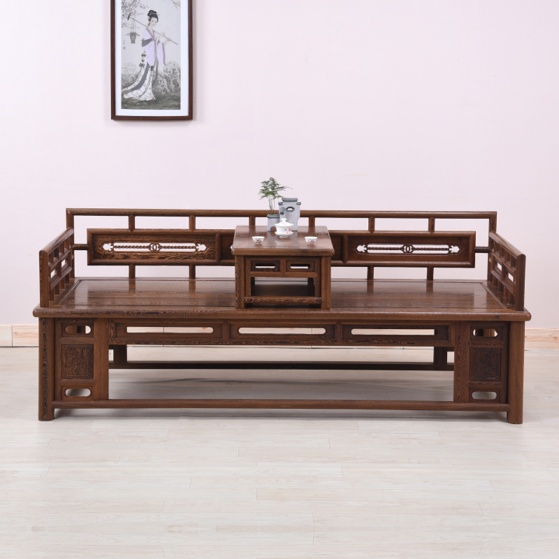 红木家具鸡翅木罗汉床新中式实木